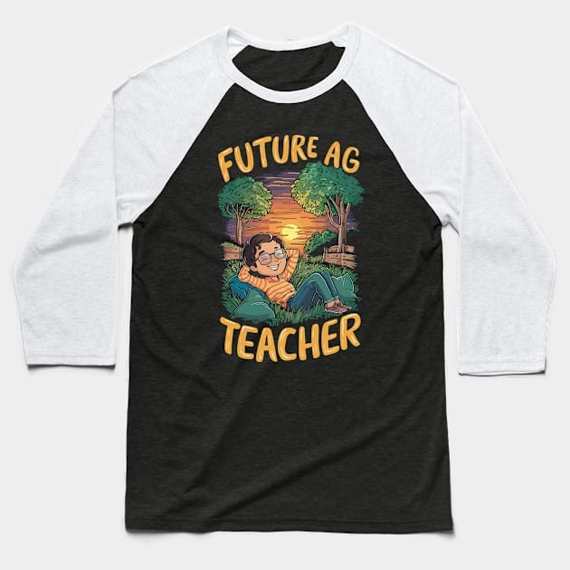 Future Ag Teacher Baseball T-Shirt by FunnyZone